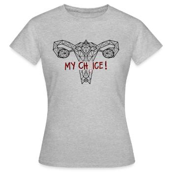 MyChoice Geo - Frauen T-Shirt - Grau meliert - Vorne - AI Model Female 172 dark (172cm)