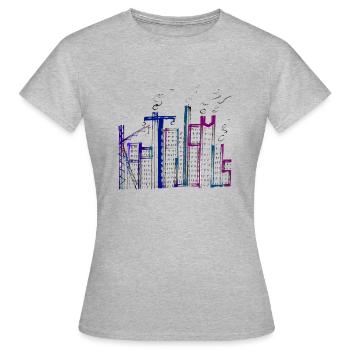 Kapitalismus - Frauen T-Shirt - Grau meliert - Vorne - AI Model Female 172 dark (172cm)