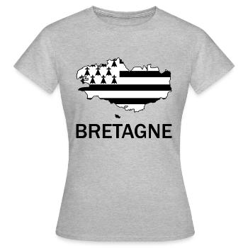 Bretagne - Frauen T-Shirt - Grau meliert - Vorne - AI Model Female 172 dark (172cm)