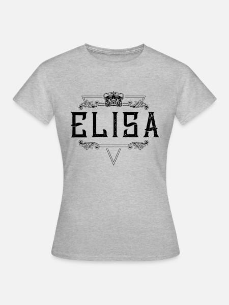 Elisa Name - Frauen T-Shirt - Grau meliert