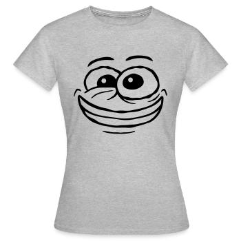 Design crazy comic face - Women's T-Shirt - heather grey - Front - AI Model Female 172 dark (172cm)