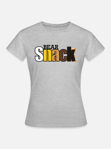Bear Snack - Frauen T-Shirt - Grau meliert
