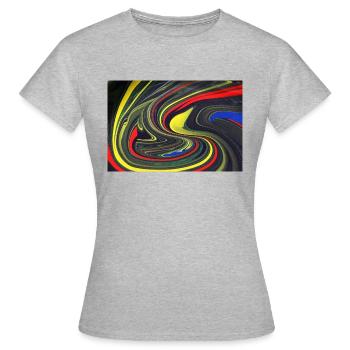 colorful swirls of color - Women's T-Shirt - heather grey - Front - AI Model Female 172 dark (172cm)