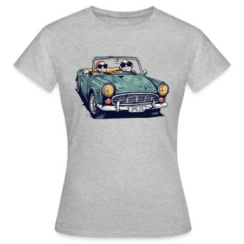 Denise et roger en cabriolet - T-shirt Femme - gris chiné - Devant - AI Model Female 172 dark (172cm)