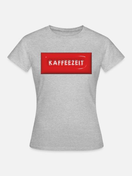 Kaffeezeit - Frauen T-Shirt - Grau meliert