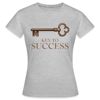 LA CLÉ DU SUCCÈS - T-shirt Femme - gris chiné - Devant - AI Model Female 172 dark (172cm)