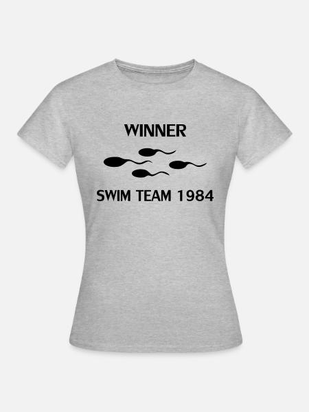winner swim team 1984 - Frauen T-Shirt - Grau meliert