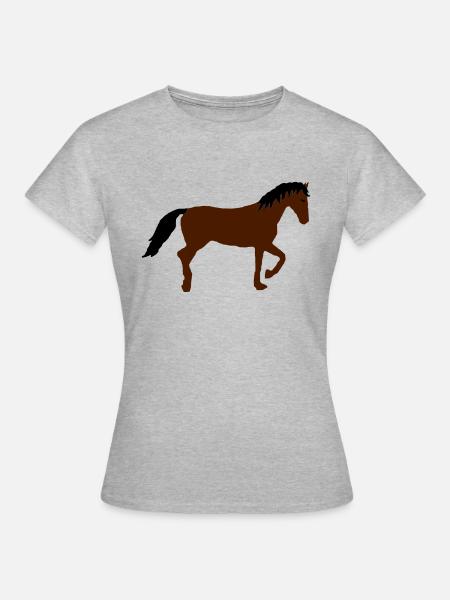 -Brauner- - Frauen T-Shirt - Grau meliert