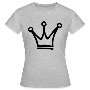 Krone - Frauen T-Shirt - Grau meliert - Vorne - AI Model Female 172 dark (172cm)