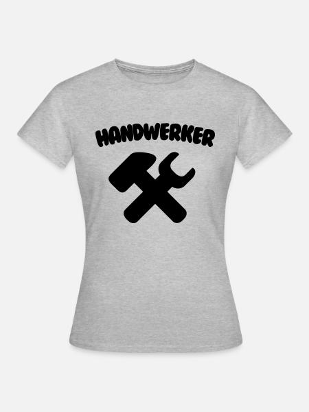 Handwerker - Frauen T-Shirt - Grau meliert