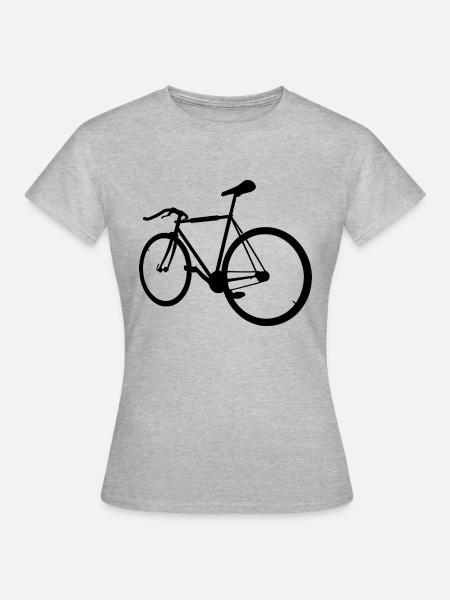 Fixie Fahrrad - Frauen T-Shirt - Grau meliert