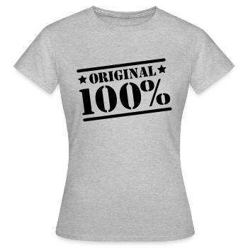 100% Original - T-shirt Femme - gris chiné - Devant - AI Model Female 172 dark (172cm)