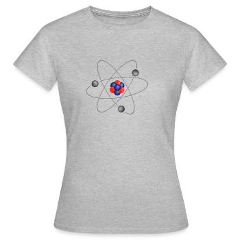 atom - Women's T-Shirt - heather grey - Front - AI Model Female 172 dark (172cm)