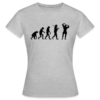 Fitness Evolution - T-shirt Femme - gris chiné - Devant - AI Model Female 172 dark (172cm)