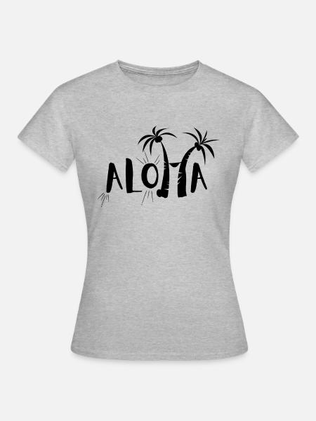 Aloha - Frauen T-Shirt - Grau meliert