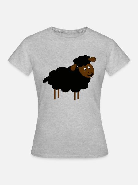 Schwarzes Schaf - Frauen T-Shirt - Grau meliert