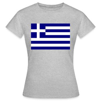 Drapeau de la Grèce - T-shirt Femme - gris chiné - Devant - AI Model Female 172 dark (172cm)