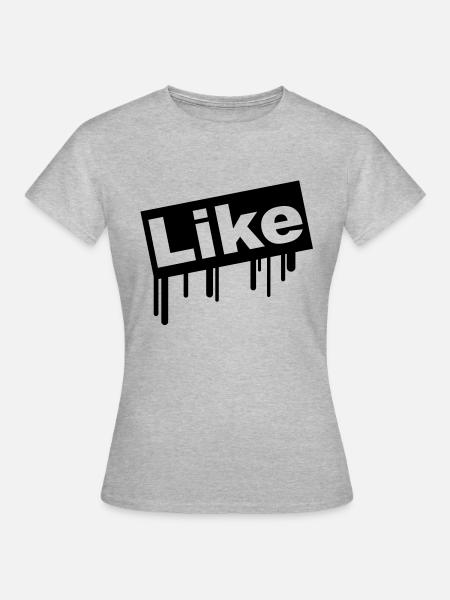 like - Frauen T-Shirt - Grau meliert