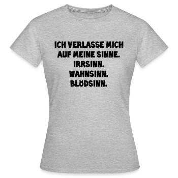 Je m'appuie sur mes sens - T-shirt Femme - gris chiné - Devant - AI Model Female 172 dark (172cm)