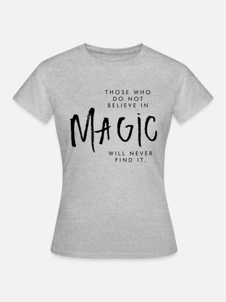 MAGIC schwarz - Frauen T-Shirt - Grau meliert
