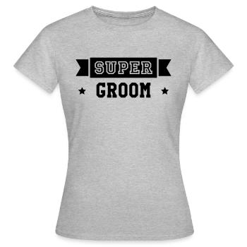 Groom / Hôtellerie / Hôtel / Hotel / Cheval - T-shirt Femme - gris chiné - Devant - AI Model Female 172 dark (172cm)