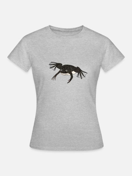 Xenopus Frosch batracien - Frauen T-Shirt - Grau meliert