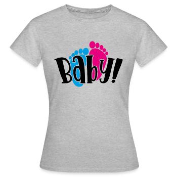 Baby - Women's T-Shirt - heather grey - Front - AI Model Female 172 dark (172cm)