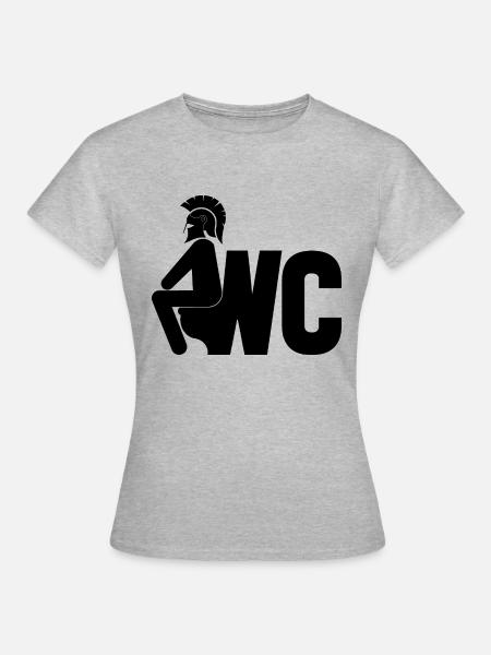 Toilette - Frauen T-Shirt - Grau meliert