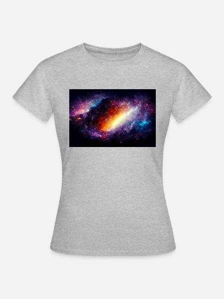 Galaxy - Frauen T-Shirt - Grau meliert