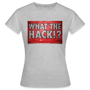 What The Hack!? Graffiti - Women's T-Shirt - heather grey - Front - AI Model Female 172 dark (172cm)