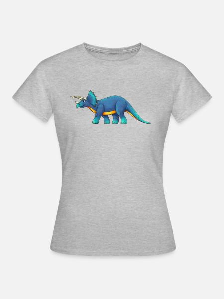Triceratops - Frauen T-Shirt - Grau meliert
