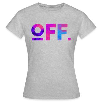 DE. Une chemise, un mot. - T-shirt Femme - gris chiné - Devant - AI Model Female 172 dark (172cm)