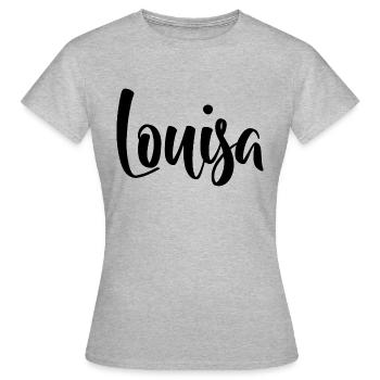 Nom - Louisa - T-shirt Femme - gris chiné - Devant - AI Model Female 172 dark (172cm)