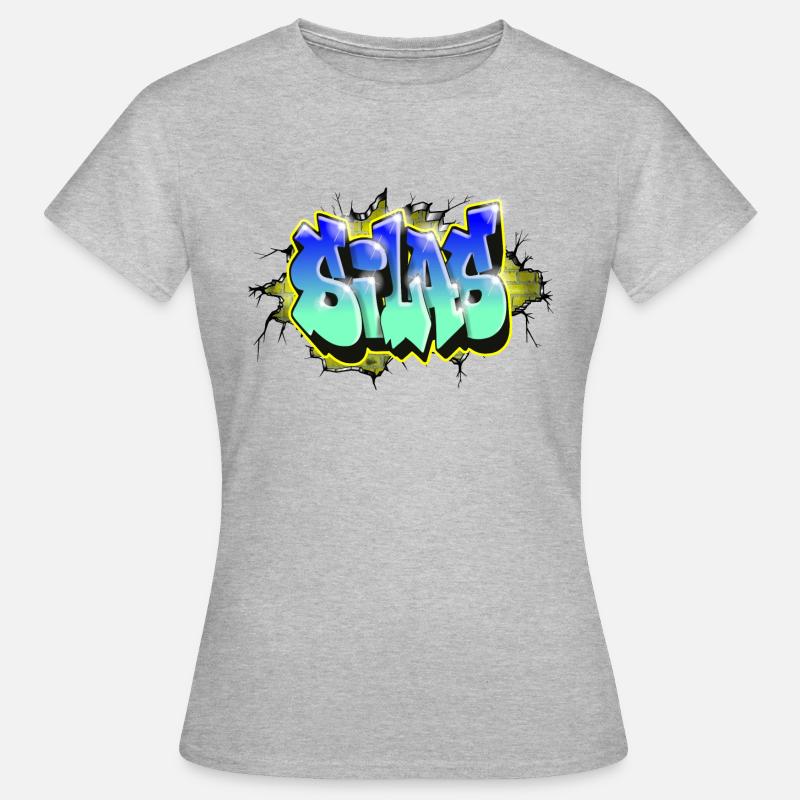 Graffiti SILAS scratch gift BIRTHDAY BIRTH - Women's T-Shirt - heather grey