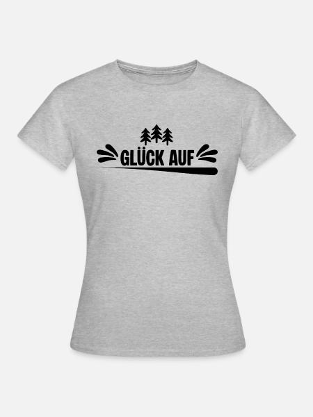 Erzgebirge Gruss 1 - Frauen T-Shirt - Grau meliert