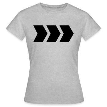 pfeil - Frauen T-Shirt - Grau meliert - Vorne - AI Model Female 172 dark (172cm)