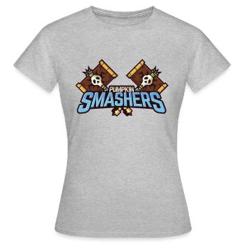 Halloween Pumpkin Smashers Squad Badge - Women's T-Shirt - heather grey - Front - AI Model Female 172 dark (172cm)