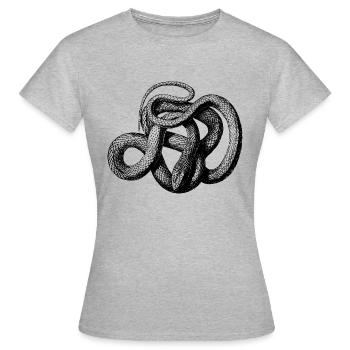 Serpent Reptiles terrariums Illustration - T-shirt Femme - gris chiné - Devant - AI Model Female 172 dark (172cm)