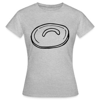 Kochtopfdeckel, Deckel, kochen - Frauen T-Shirt - Grau meliert - Vorne - AI Model Female 172 dark (172cm)