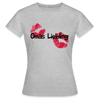 Omas Liebling - Frauen T-Shirt - Grau meliert - Vorne - AI Model Female 172 dark (172cm)