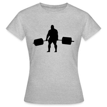 Strongman Deadlift - Frauen T-Shirt - Grau meliert - Vorne - AI Model Female 172 dark (172cm)