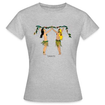 Chloé in Tahiti - Frauen T-Shirt - Grau meliert - Vorne - AI Model Female 172 dark (172cm)