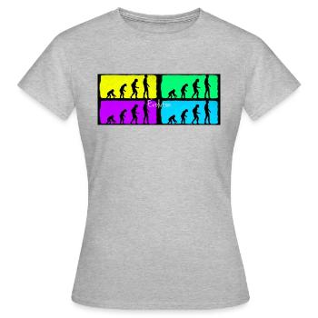 evolution - Women's T-Shirt - heather grey - Front - AI Model Female 172 dark (172cm)