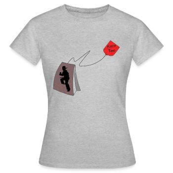 KaraTee. karaté - T-shirt Femme - gris chiné - Devant - AI Model Female 172 dark (172cm)
