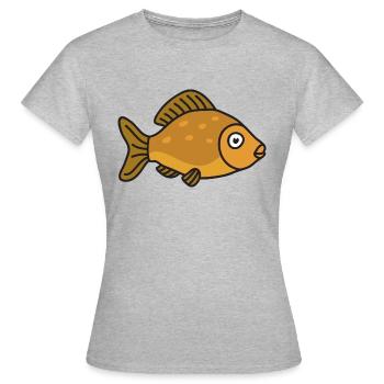 Pêche au poisson carpe - T-shirt Femme - gris chiné - Devant - AI Model Female 172 dark (172cm)