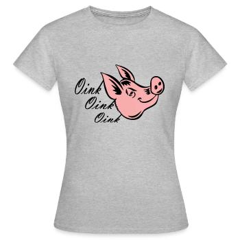Petit cochon - T-shirt Femme - gris chiné - Devant - AI Model Female 172 dark (172cm)