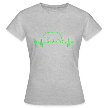 Bär - Frauen T-Shirt - Grau meliert - Vorne - AI Model Female 172 dark (172cm)