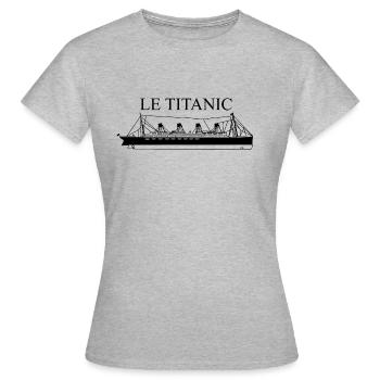 Schiff der Titanic - Frauen T-Shirt - Grau meliert - Vorne - AI Model Female 172 dark (172cm)