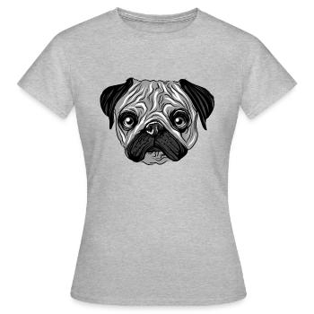 amant de carlin gris noir amant de carlin - T-shirt Femme - gris chiné - Devant - AI Model Female 172 dark (172cm)