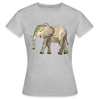 Elephant fortunately - Women's T-Shirt - heather grey - Front - AI Model Female 172 dark (172cm)